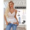 image:imageAvidlove Sexy Teddy Lingerie for Women Lace Bodysuit One Piece Mini BabydollWhite