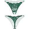 image:imageAvidlove Sexy Thongs for Women Floral Lace Briefs Rhinestones Strap Panties Hollow Out GString Tback Underwear 14 PackGreen
