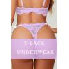image:imageAvidlove Sexy Thongs for Women Floral Lace Briefs Rhinestones Strap Panties Hollow Out GString Tback Underwear 14 PackLilac