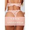image:imageAvidlove Sexy Thongs for Women Floral Lace Briefs Rhinestones Strap Panties Hollow Out GString Tback Underwear 14 PackPink