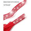 image:imageAvidlove Sexy Thongs for Women Floral Lace Briefs Rhinestones Strap Panties Hollow Out GString Tback Underwear 14 PackRed