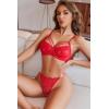 image:imageAvidlove Sexy Thongs for Women Floral Lace Briefs Rhinestones Strap Panties Hollow Out GString Tback Underwear 14 PackRed