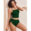 image:imageAvidlove Women Cami Ribbed Pajama Set Sexy Side Slit Sleepwear Soft Lingerie 2 Piece PJ SetGreen