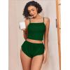 image:imageAvidlove Women Cami Ribbed Pajama Set Sexy Side Slit Sleepwear Soft Lingerie 2 Piece PJ SetGreen
