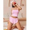 image:imageAvidlove Women Cami Ribbed Pajama Set Sexy Side Slit Sleepwear Soft Lingerie 2 Piece PJ SetPink