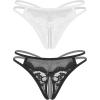 image:imageAvidlove Women Lace Panties Floral Lace Briefs Mesh Hollow Out GString Thongs Tback Underwear 14 PackBlackWhite