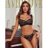image:imageAvidlove Women Lace Panties Floral Lace Briefs Mesh Hollow Out GString Thongs Tback Underwear 14 PackBlackWine Red