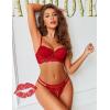 image:imageAvidlove Women Lace Panties Floral Lace Briefs Mesh Hollow Out GString Thongs Tback Underwear 14 PackRedPink