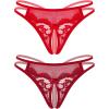 image:imageAvidlove Women Lace Panties Floral Lace Briefs Mesh Hollow Out GString Thongs Tback Underwear 14 PackRedWine Red