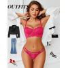 image:imageAvidlove Women Lace Panties Floral Lace Briefs Mesh Hollow Out GString Thongs Tback Underwear 14 PackRose Red
