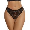 image:imageAvidlove Women Lace Panties Hollow Out Rear Bowknot Underwear Ruffle Cheeky Briefs 13 PackBlack