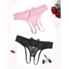 image:imageAvidlove Women Lace Panties Hollow Out Rear Bowknot Underwear Ruffle Cheeky Briefs 13 PackBlack pink