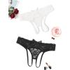 image:imageAvidlove Women Lace Panties Hollow Out Rear Bowknot Underwear Ruffle Cheeky Briefs 13 PackBlack white