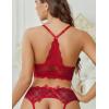 image:imageAvidlove Women Lace Panties Hollow Out Rear Bowknot Underwear Ruffle Cheeky Briefs 13 PackWine Red