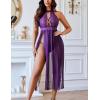 image:imageAvidlove Women Lingerie Lace Babydoll Nightdress Sexy Chemise Nightgown V Neck Nightdress SleepwearDeep Purple