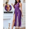 image:imageAvidlove Women Lingerie Lace Babydoll Nightdress Sexy Chemise Nightgown V Neck Nightdress SleepwearDeep Purple