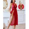 image:imageAvidlove Women Lingerie Lace Babydoll Nightdress Sexy Chemise Nightgown V Neck Nightdress SleepwearDeep Red