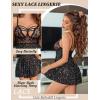 image:imageAvidlove Women Lingerie Lace Babydoll Sexy Chemise Nightwear Teddy V Neck Sleepwear Boudoir OutfitsBlack Star