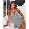 image:imageAvidlove Women Lingerie Lace Chemise V Neck Sexy Nightgown Modal Babydoll SleepwearGrey