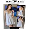 image:imageAvidlove Women Lingerie Lace Chemise V Neck Sexy Nightgown Modal Babydoll SleepwearWhite