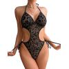 image:imageAvidlove Women Sexy Lingerie Lace Body Suit Deep V Teddy Mesh Bodysuit Cut Out One Piece Mini BabydollMulticolor