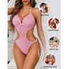 image:imageAvidlove Women Sexy Lingerie Lace Body Suit Deep V Teddy Mesh Bodysuit Cut Out One Piece Mini BabydollPink