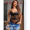 image:imageAvidlove Women Sexy Lingerie Sheer Lace Bodysuit V Neck Teddy Lingerie One Piece Mini BabydollBlack