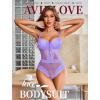 image:imageAvidlove Women Sexy Lingerie Sheer Lace Bodysuit V Neck Teddy Lingerie One Piece Mini BabydollLilac