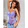 image:imageAvidlove Women Sexy Lingerie Sheer Lace Bodysuit V Neck Teddy Lingerie One Piece Mini BabydollLilac