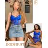 image:imageAvidlove Women Sexy Lingerie Sheer Lace Bodysuit V Neck Teddy Lingerie One Piece Mini BabydollRoyal Blue