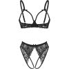 image:imageAvidlove Womens Exotic Lingerie Sets Naughty 2 Pieces Bra Panty Set Sexy Cutout Lace LingerieBlack