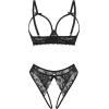 image:imageAvidlove Womens Exotic Lingerie Sets Naughty 2 Pieces Bra Panty Set Sexy Cutout Lace LingerieBlack