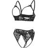 image:imageAvidlove Womens Exotic Lingerie Sets Naughty 2 Pieces Bra Panty Set Sexy Cutout Lace LingerieBlack