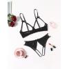image:imageAvidlove Womens Exotic Lingerie Sets Naughty 2 Pieces Bra Panty Set Sexy Cutout Lace LingerieBlack
