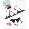 image:imageAvidlove Womens Exotic Lingerie Sets Naughty 2 Pieces Bra Panty Set Sexy Cutout Lace LingerieBlack