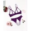 image:imageAvidlove Womens Exotic Lingerie Sets Naughty 2 Pieces Bra Panty Set Sexy Cutout Lace LingerieDeep Purple