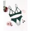 image:imageAvidlove Womens Exotic Lingerie Sets Naughty 2 Pieces Bra Panty Set Sexy Cutout Lace LingerieGreen
