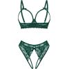 image:imageAvidlove Womens Exotic Lingerie Sets Naughty 2 Pieces Bra Panty Set Sexy Cutout Lace LingerieGreen
