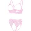 image:imageAvidlove Womens Exotic Lingerie Sets Naughty 2 Pieces Bra Panty Set Sexy Cutout Lace LingeriePink