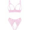 image:imageAvidlove Womens Exotic Lingerie Sets Naughty 2 Pieces Bra Panty Set Sexy Cutout Lace LingeriePink
