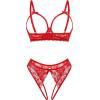 image:imageAvidlove Womens Exotic Lingerie Sets Naughty 2 Pieces Bra Panty Set Sexy Cutout Lace LingerieRed