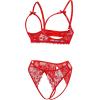 image:imageAvidlove Womens Exotic Lingerie Sets Naughty 2 Pieces Bra Panty Set Sexy Cutout Lace LingerieRed