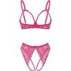 image:imageAvidlove Womens Exotic Lingerie Sets Naughty 2 Pieces Bra Panty Set Sexy Cutout Lace LingerieRose Red