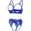 image:imageAvidlove Womens Exotic Lingerie Sets Naughty 2 Pieces Bra Panty Set Sexy Cutout Lace LingerieSky Blue