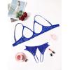 image:imageAvidlove Womens Exotic Lingerie Sets Naughty 2 Pieces Bra Panty Set Sexy Cutout Lace LingerieSky Blue