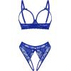 image:imageAvidlove Womens Exotic Lingerie Sets Naughty 2 Pieces Bra Panty Set Sexy Cutout Lace LingerieSky Blue