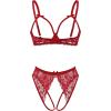 image:imageAvidlove Womens Exotic Lingerie Sets Naughty 2 Pieces Bra Panty Set Sexy Cutout Lace LingerieWine Red