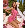 image:imageAvidlove Womens Lingerie Fishnet Dress Mesh Badydoll Fishnet Bodysuit See Through ChemisePink