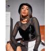 image:imageAvidlove Womens Mesh Tops Long Sleeve See Through Tee Shirt Crop Sheer Blouse Sexy Clubwear XS4XLAaablack