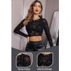 image:imageAvidlove Womens Mesh Tops Long Sleeve See Through Tee Shirt Crop Sheer Blouse Sexy Clubwear XS4XLAbpattern 7